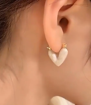 Heart Gold Plated Earrings