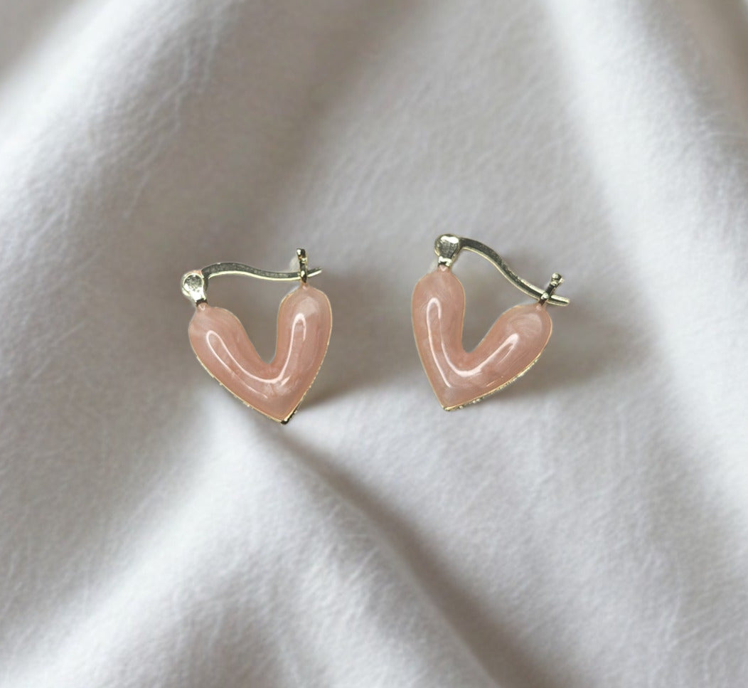 Heart Gold Plated Earrings